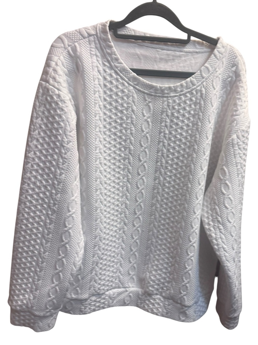 White Waffle Textured Sweater Size Large
Sweatshirt New Without Tags Summer
